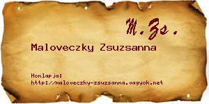 Maloveczky Zsuzsanna névjegykártya